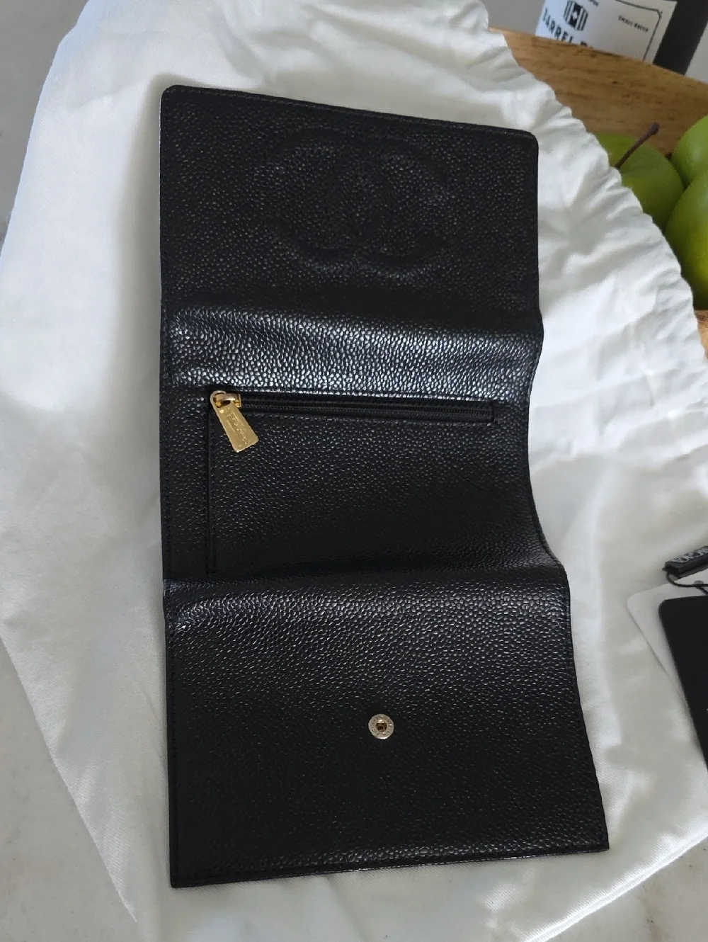 CHANEL Black Quilted Caviar Leather Card Case Wallet - Picture 6 of 11
